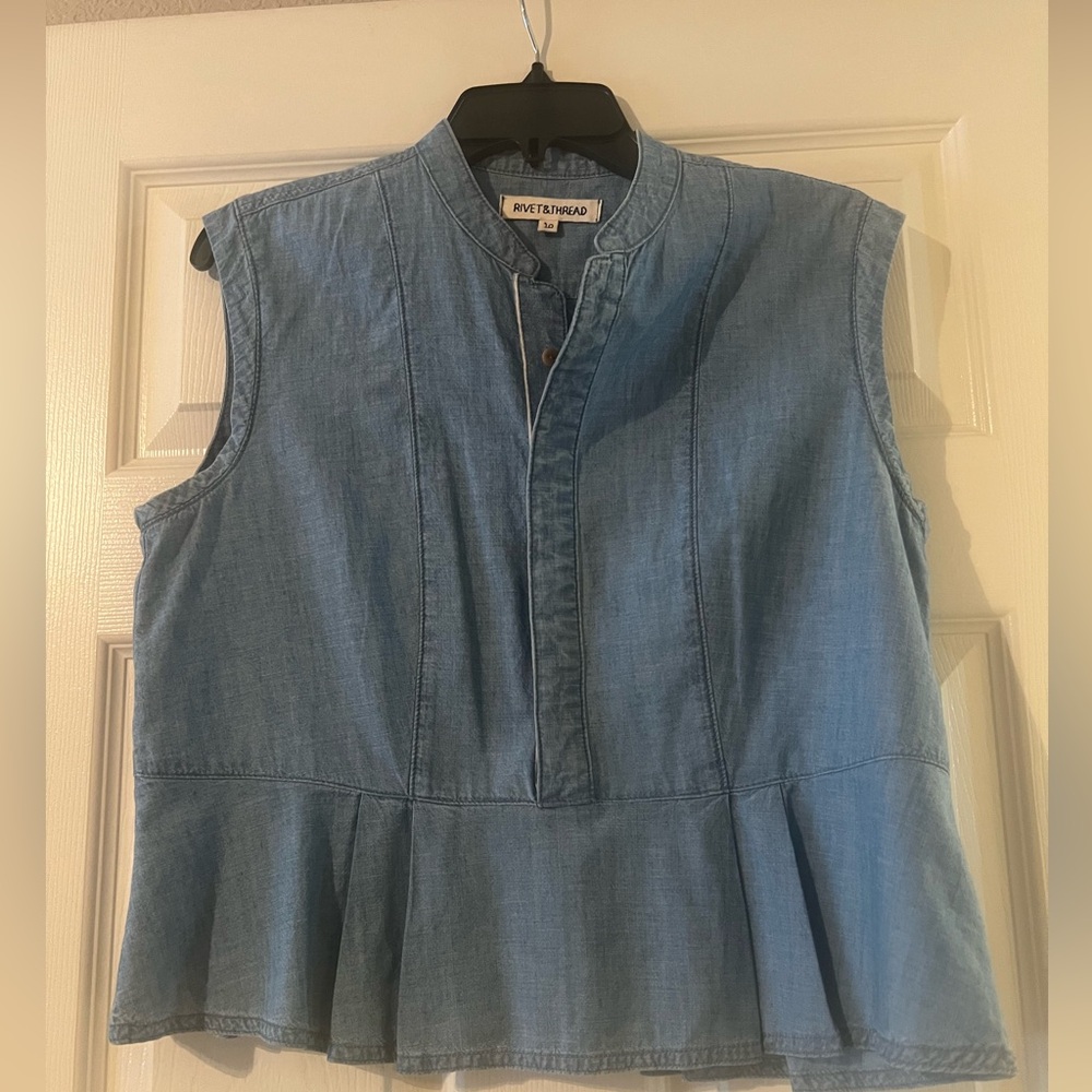 Rivet & Thread X Madewell Peplum Top Size 10